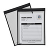 C-Line Products Shop Ticket Holder, Zipper Seal, Black, Both Sides Clear, 9 x 12, PK15 43301